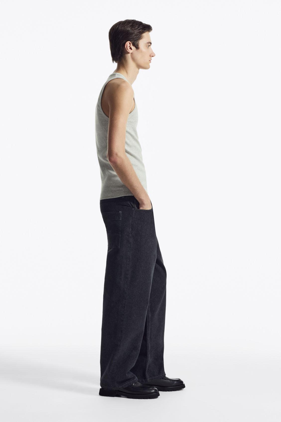 SLIM RIBBED COTTON TANK TOP Product Image
