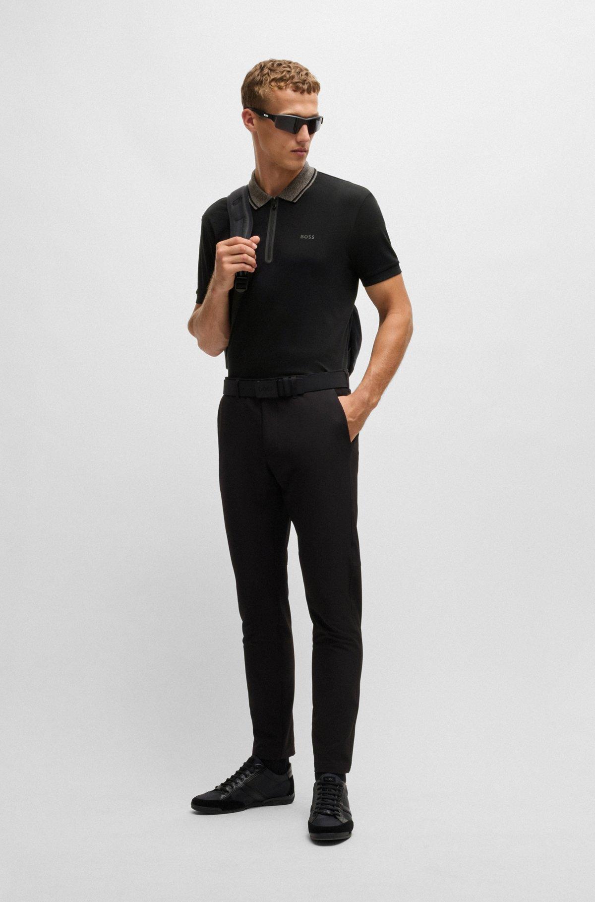 Interlock-cotton regular-fit polo shirt with logo detail Product Image