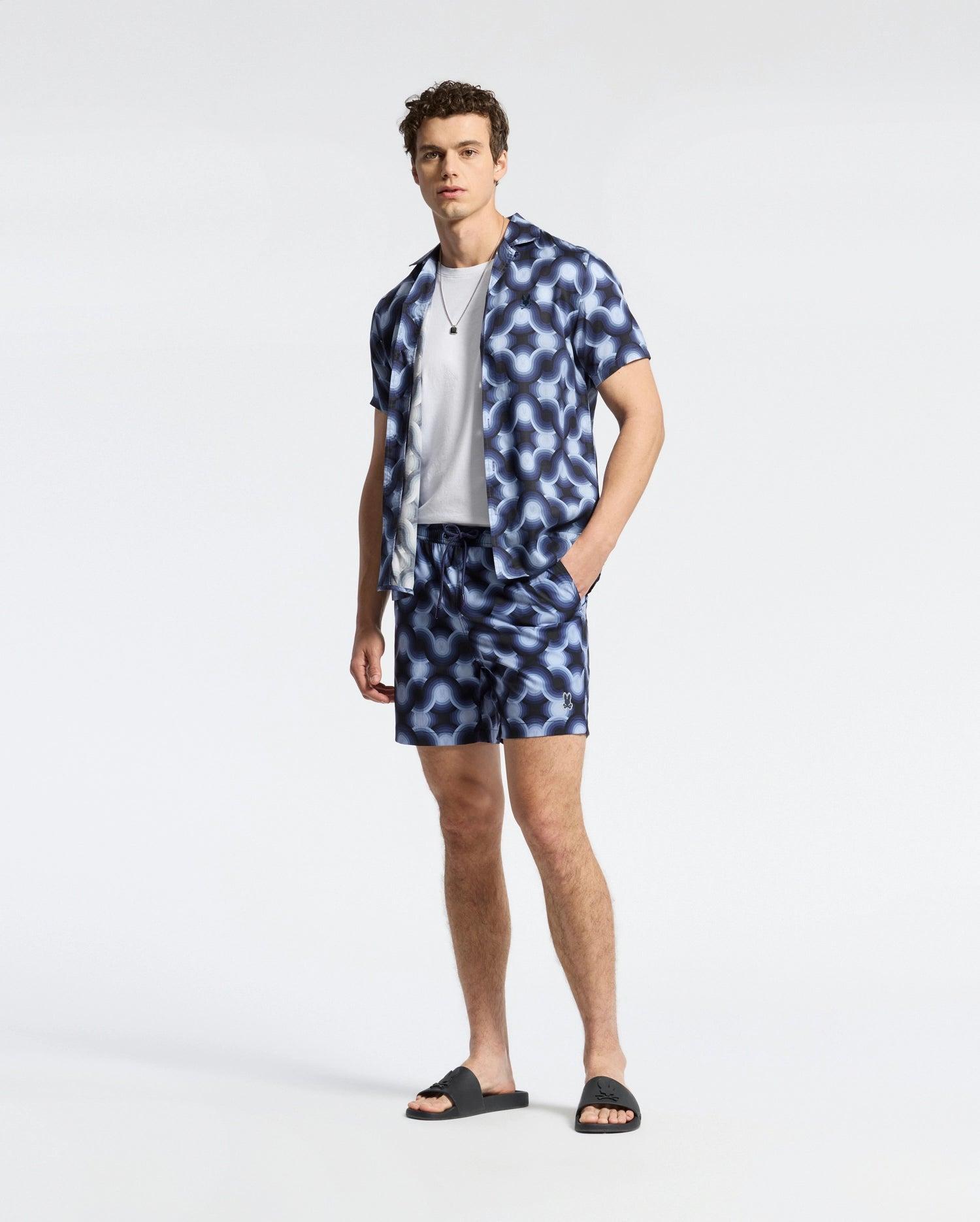 Men's Paros Printed Swim Trunk 419 EVENING BLUE / M Product Image