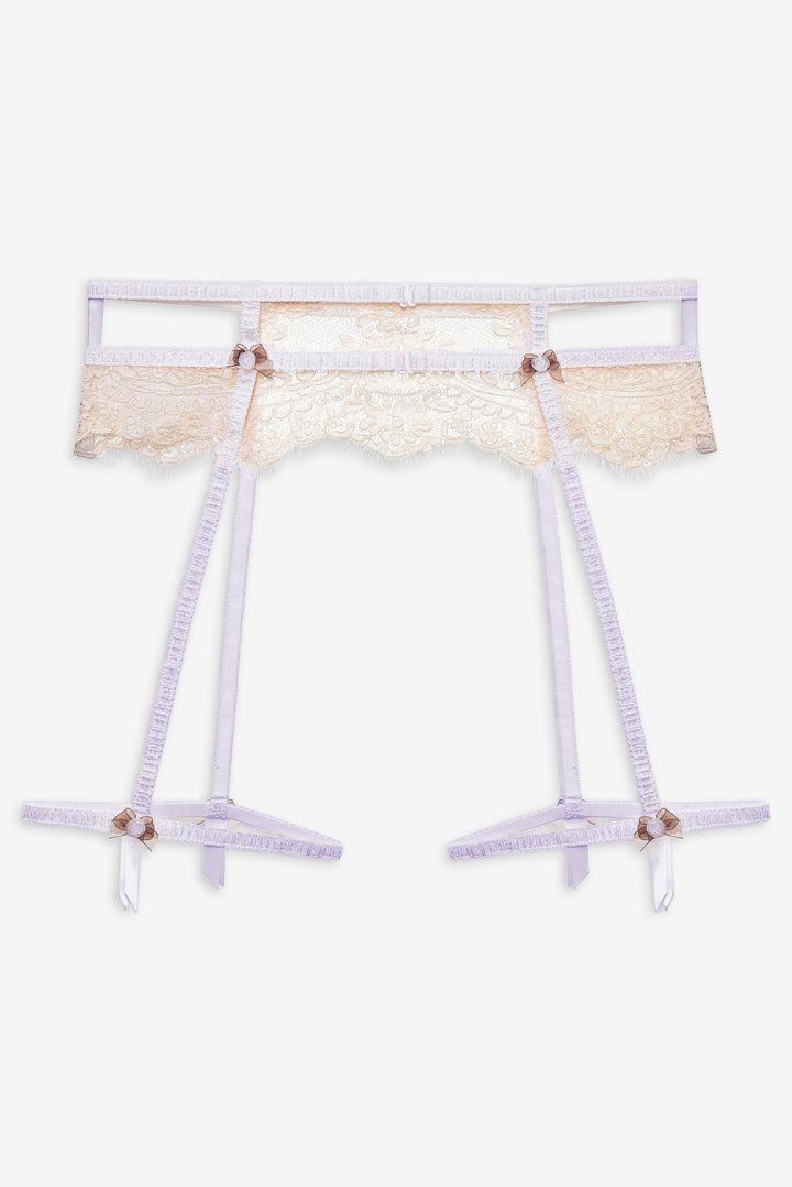 Victoria Lace Garter Belt — Ivory Product Image