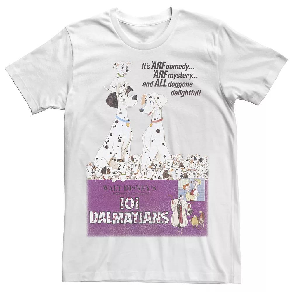 Big & Tall 101 Dalmations Vintage Poster Variant Vintage Tee, Men's, Size: 4XLT, White Product Image