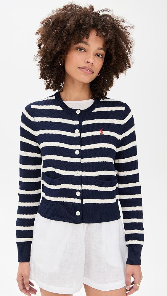 Polo Ralph Lauren Cotton Jersey Stripe Cardigan | Shopbop Product Image