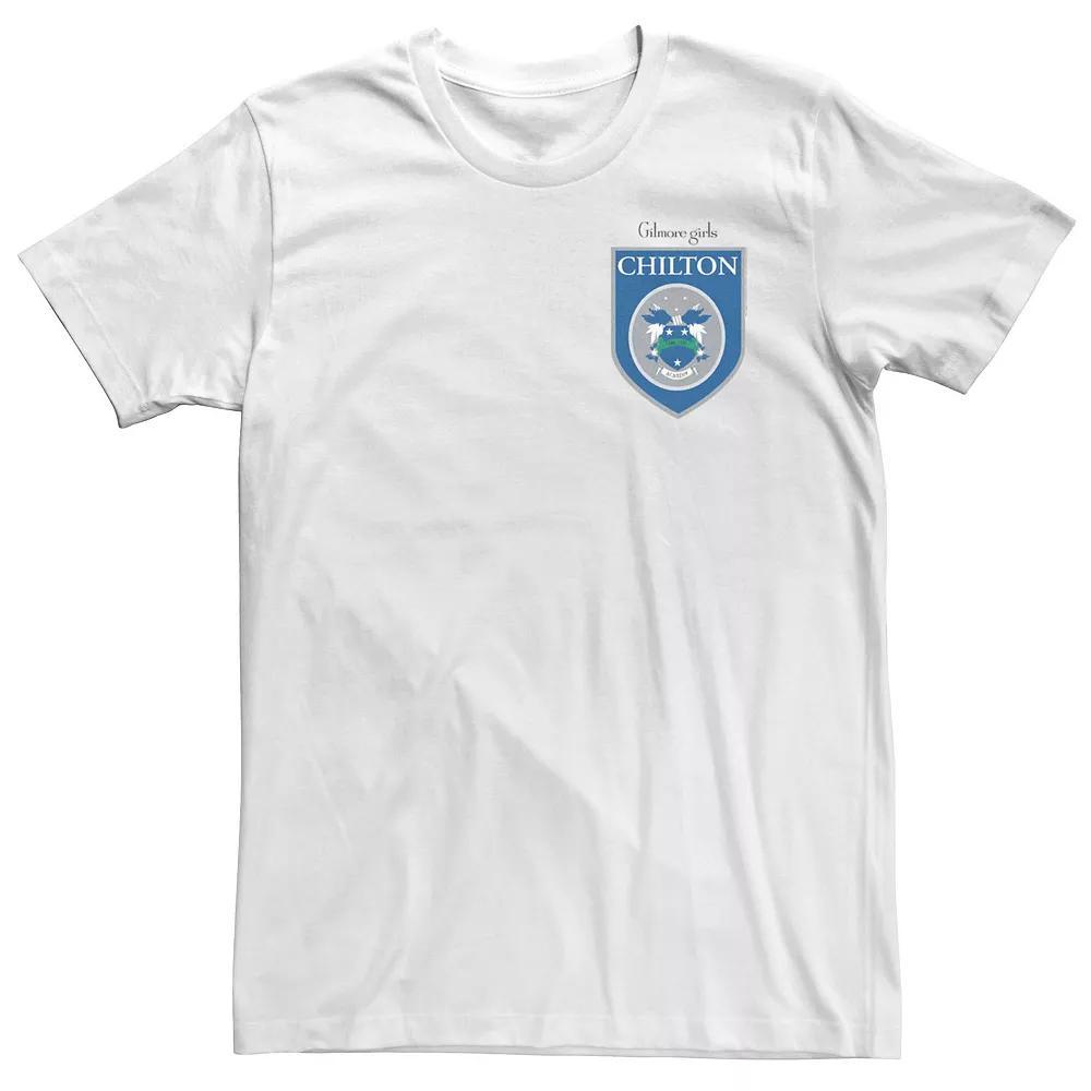 Big & Tall Gilmore Girls Chilton Academy Left Chest Badge Tee, Men's, Size: 3XL, White Product Image