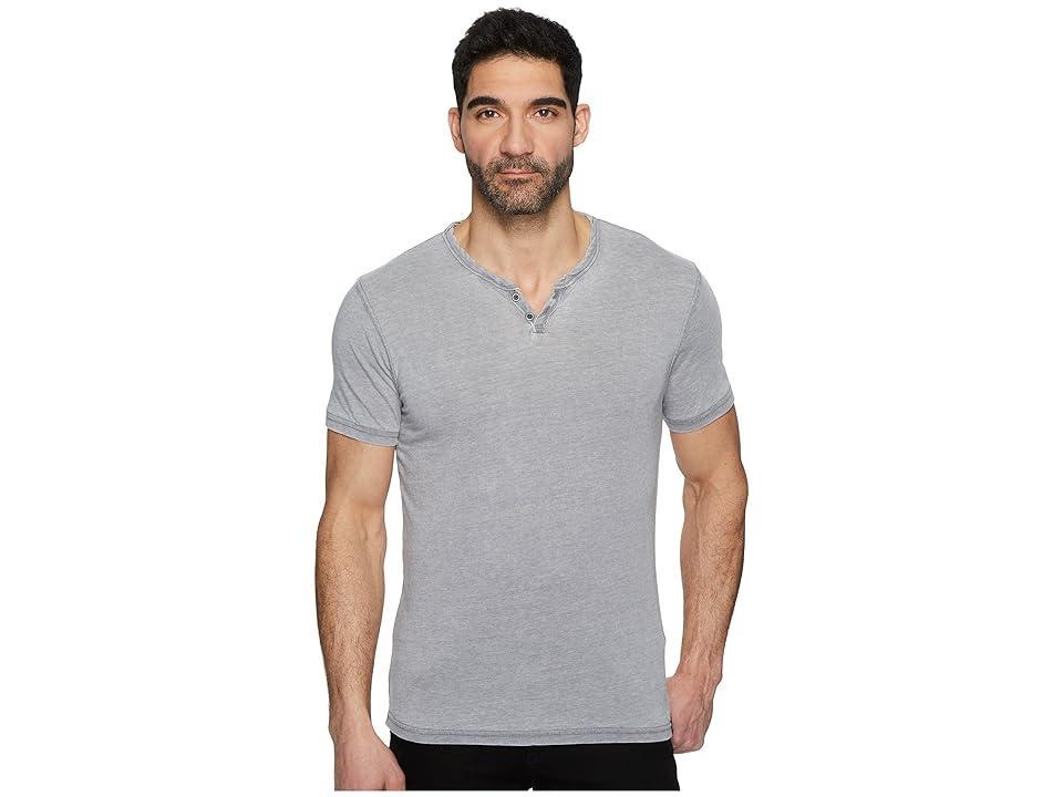 Lucky Brand Short Sleeve Button Notch Neck Venice Burnout T Product Image