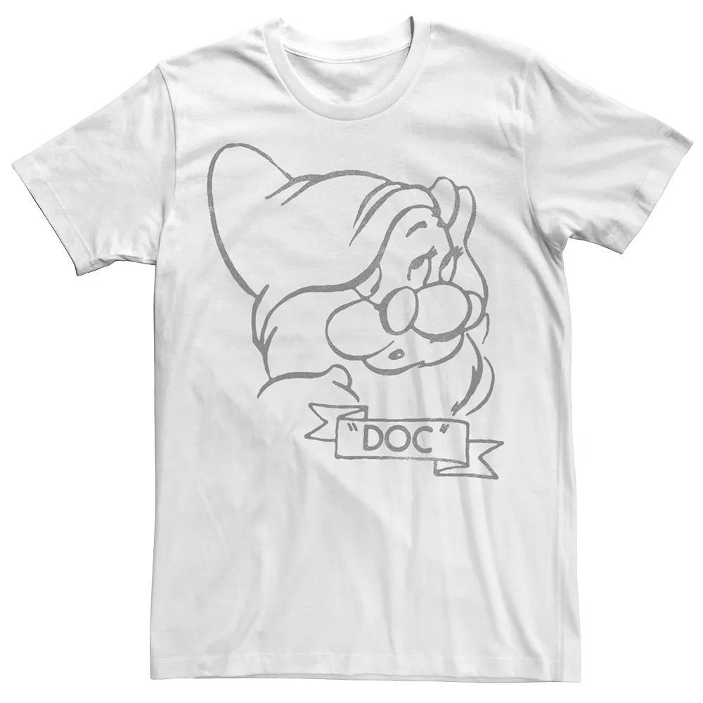 Big & Tall Disney Snow White Doc Line Art Big Face Tee, Men's, Size: XXL Tall Product Image