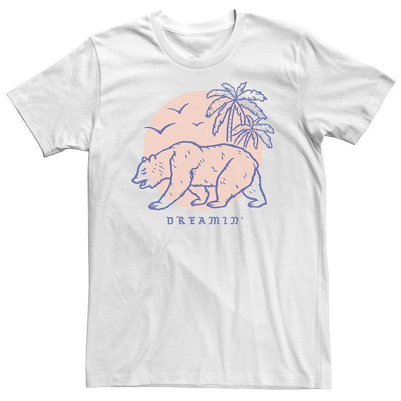 Big & Tall California Bear Dreamin' Sunset Tee, Men's, Size: XL Tall, White Product Image