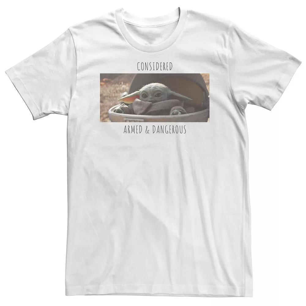 Big & Tall Star Wars The Mandalorian The Child Armed & Dangerous Tee, Men's, Size: 4XLT, White Product Image