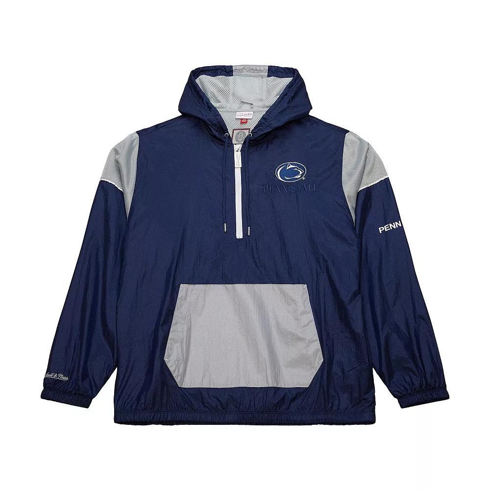 Men's Mitchell & Ness Navy Penn State Nittany Lions Team 3.0 Anorak Half-Zip Hoodie, Size: Large, Blue Product Image