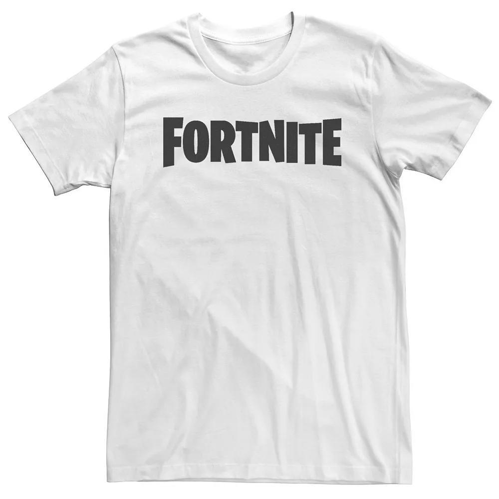 Big & Tall Fortnite Greyscale Classic Logo Tee, Men's, Size: 3XL Tall, White Product Image