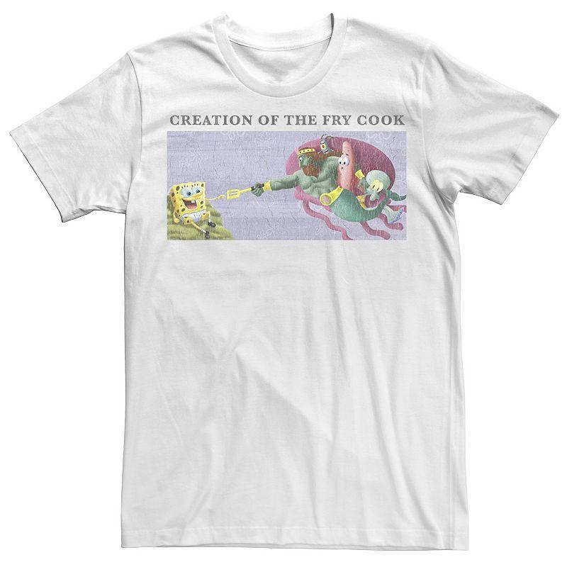 Men's SpongeBob SquarePants Creation Of The Fry Cook Tee, Size: Small, White Product Image