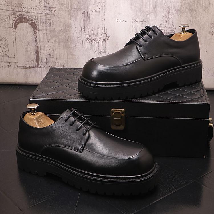 Faux Leather Derby Shoes Product Image