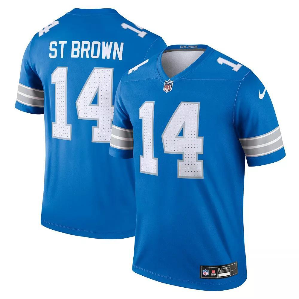 Men's Nike Amon-Ra St. Brown Blue Detroit Lions Legend Jersey, Size: 2XL Product Image