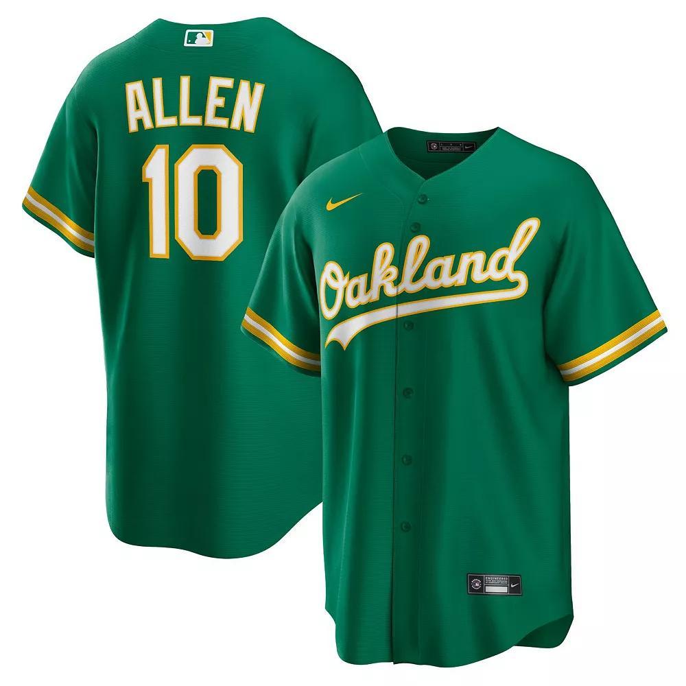 Men's Nike Nick Allen Kelly Green Oakland Athletics Alternate Replica Jersey, Size: 2XL Product Image