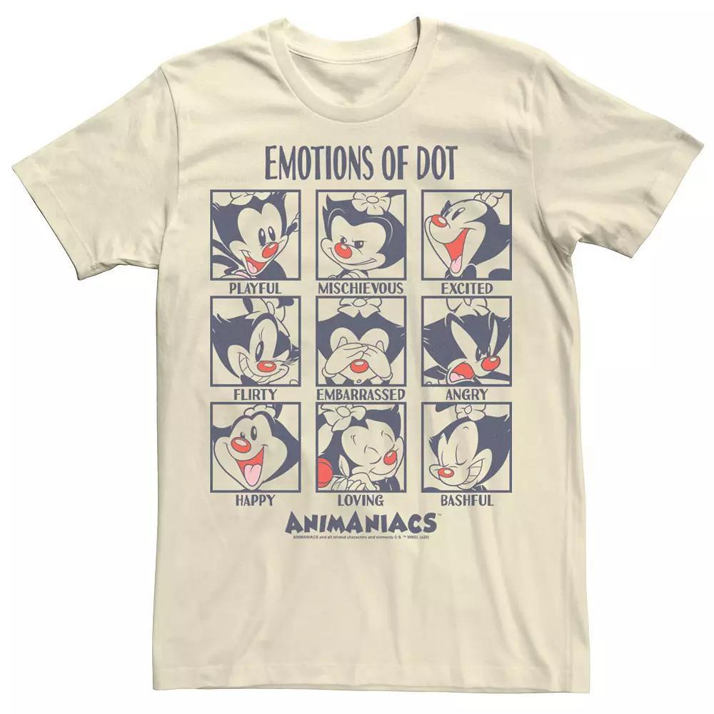 Men's Animaniacs Emotions Of Dot Box Up Tee, Size: Medium, Natural Product Image