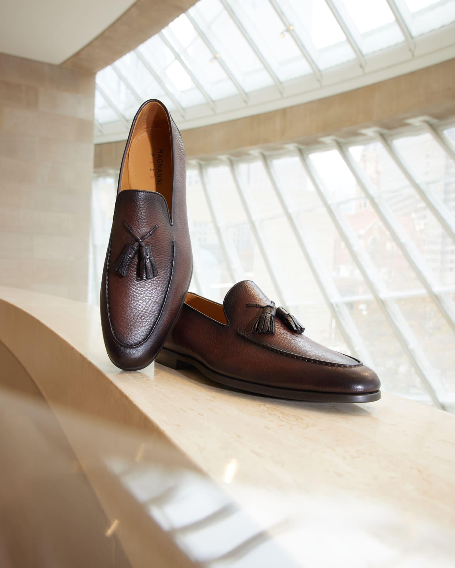 Men's Delray Tassel Burnish Suede Loafers Product Image