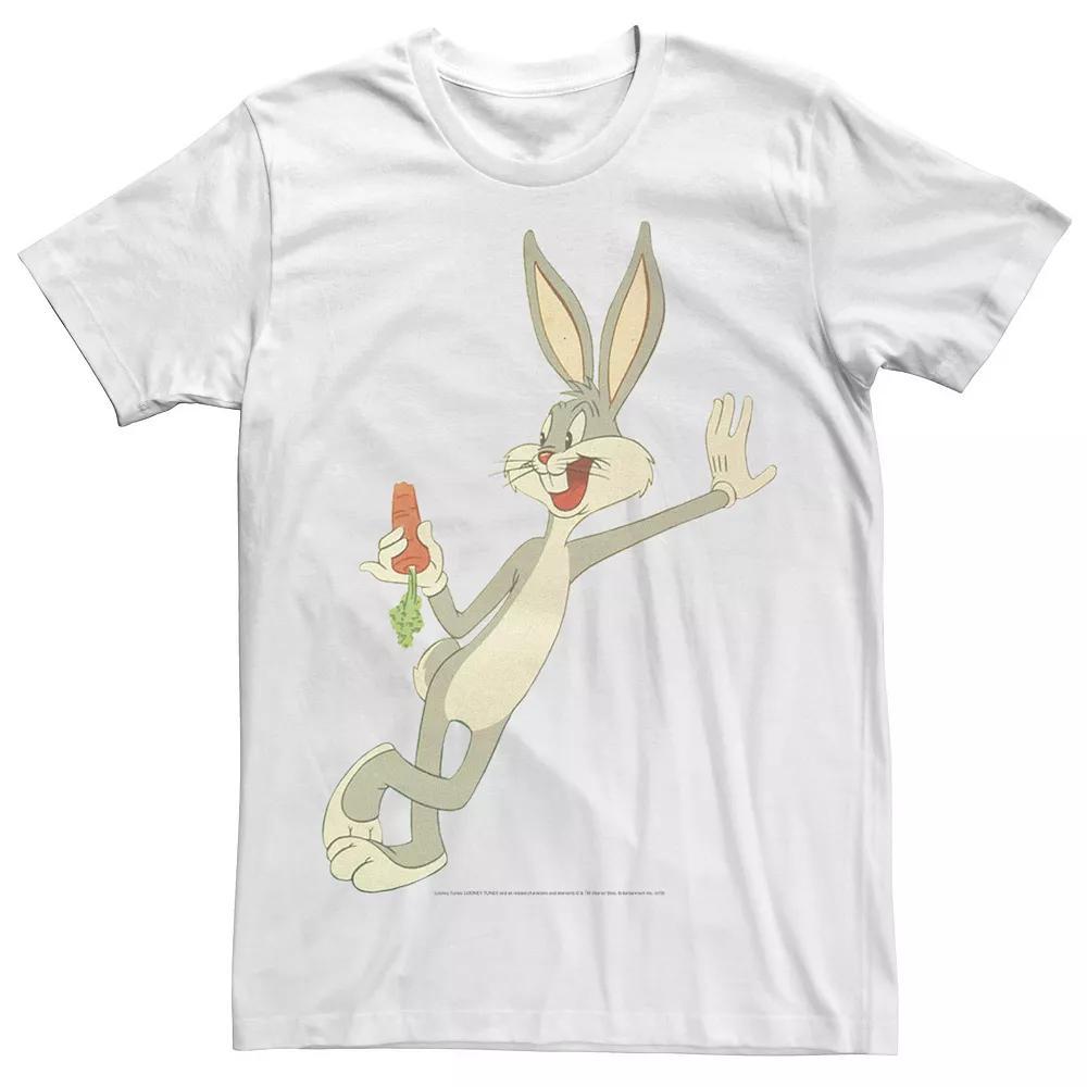 Men's Looney Tunes Bugs Bunny Cheers Retro Portrait Tee, Size: Small, White Product Image