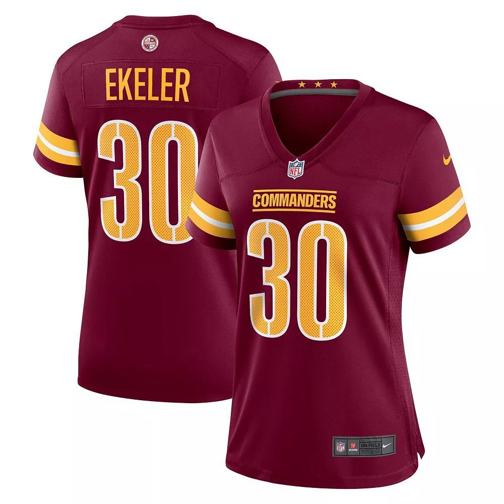 Womens Nike Austin Ekeler Burgundy Washington Commanders Game Player Jersey Product Image