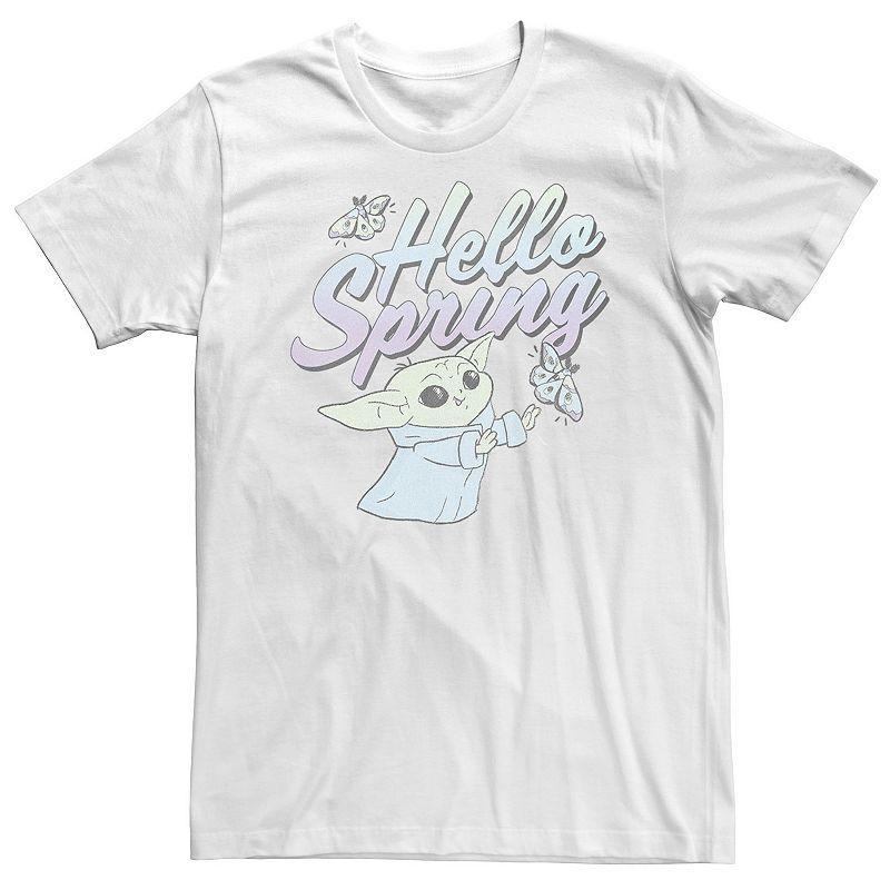 Big & Tall Star Wars: The Mandalorian Hello Spring Tee, Men's, Size: 5XL, White Product Image
