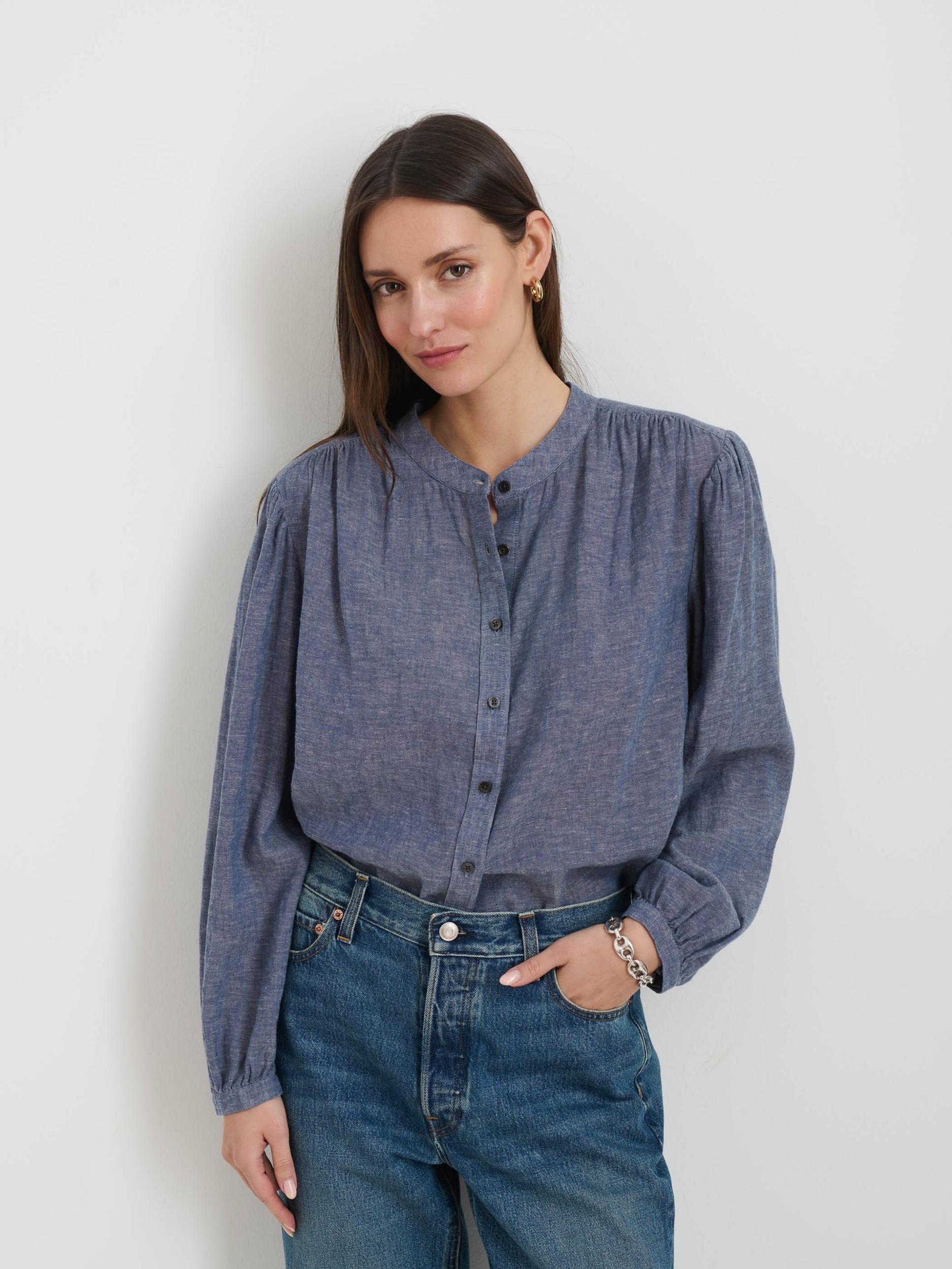 Ali Top In Cotton Linen Product Image