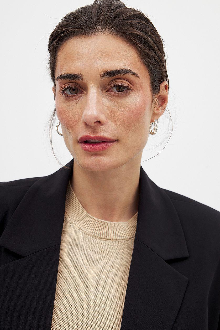 Oversized Blazer with Belt Product Image