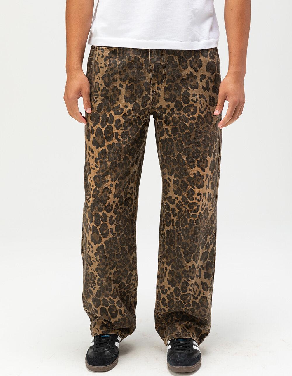 RSQ Mens Baggy 5 Pocket Leopard Pants Product Image