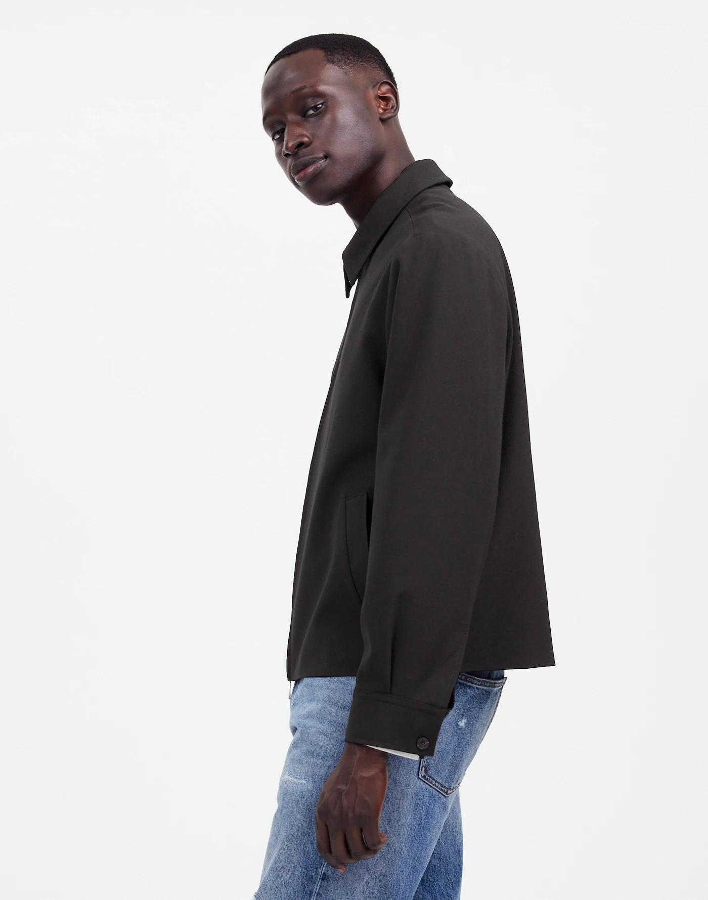 Zip-Front Jacket in Italian Fabric Product Image