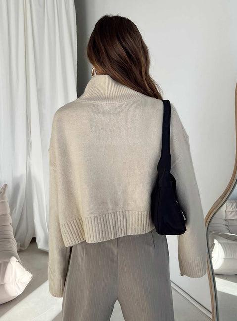 Carrie Jane Sweater Beige Product Image