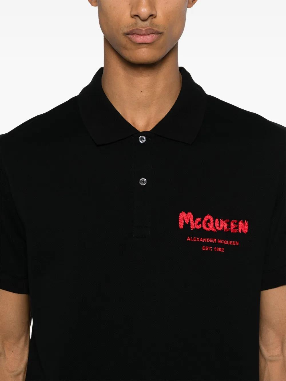 embroidered-logo polo shirt Product Image