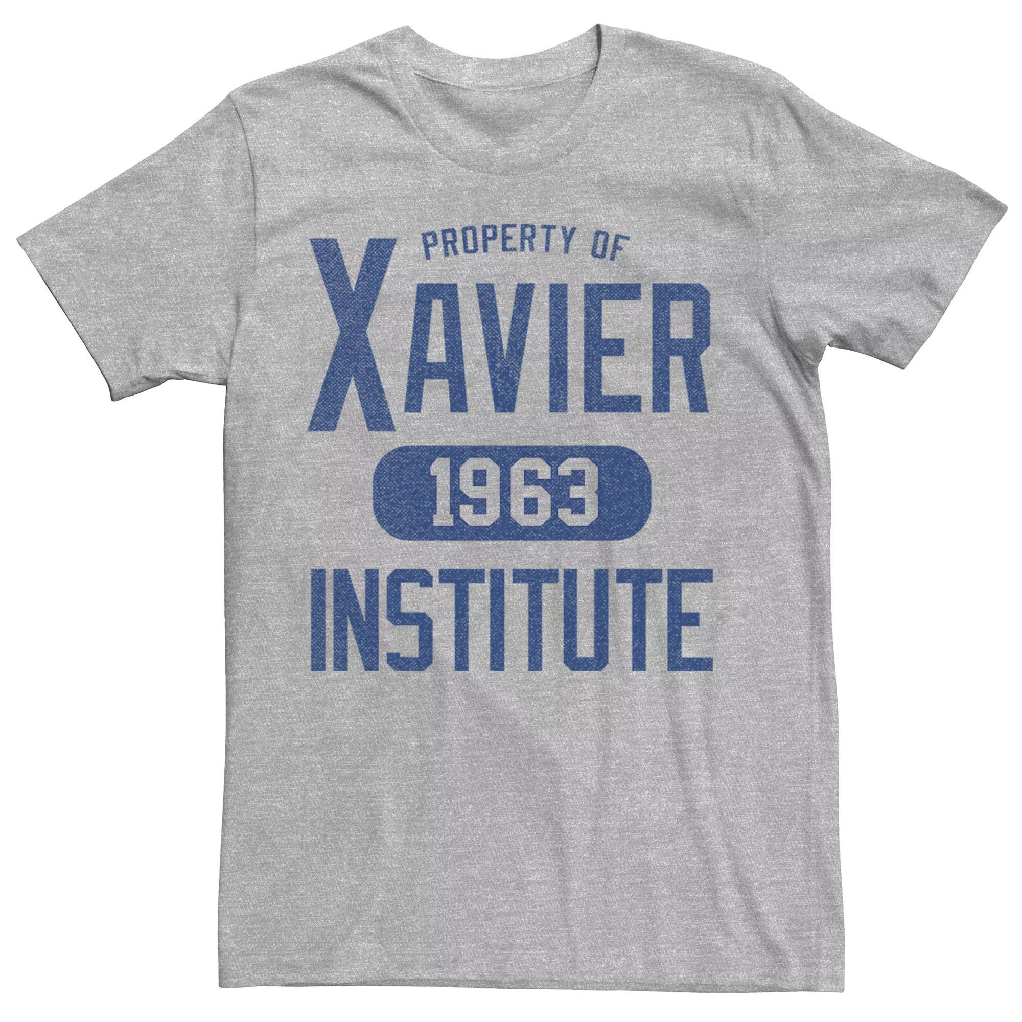 Men's Marvel X-Men Xavier Institute Varsity Graphic Tee, Size: Small, Athletic Grey Product Image