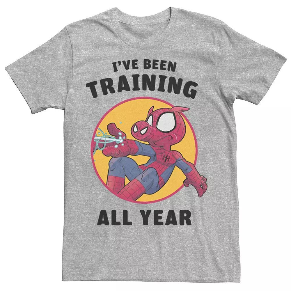 Men's Marvel Spider-Ham I've Been Training All Year Tee, Size: Small, Athletic Grey Product Image