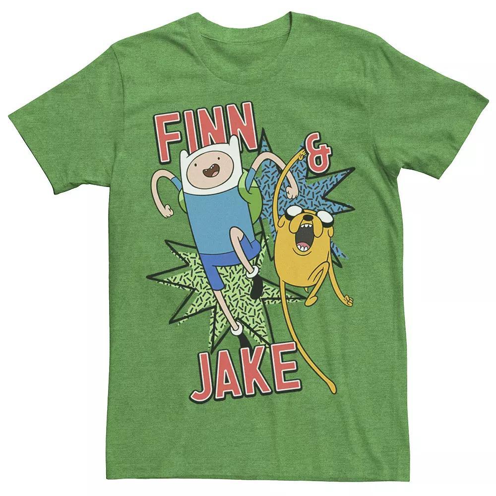 Men's Cartoon Network Adventure Time Finn & Jake Kapows Tee, Size: Small, Red Product Image