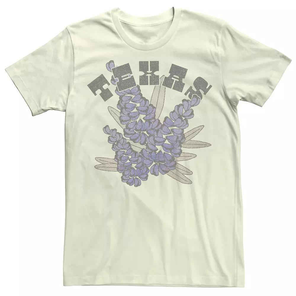 Men's Texas Bluebonnet Sketch Tee, Size: 3XL, Natural Product Image