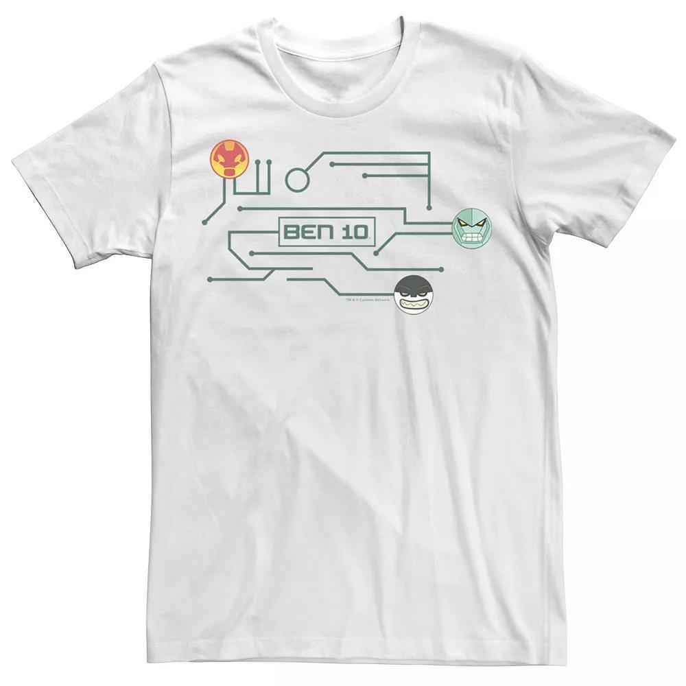 Men's Ben 10 Ben 10 Linked Graphic Tee, Size: 3XL, White Product Image