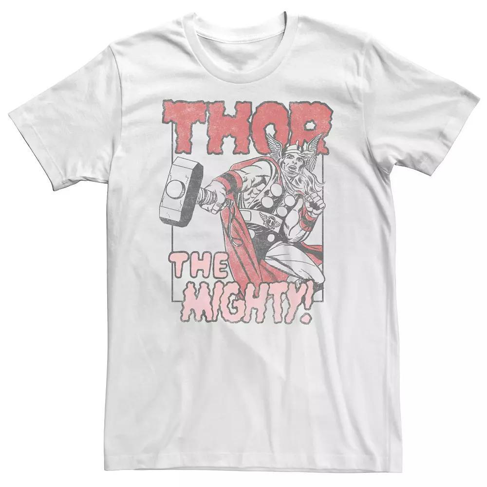 Big & Tall Marvel Thor The Mighty Comic Poster Tee, Men's, Size: 5XL, White Product Image