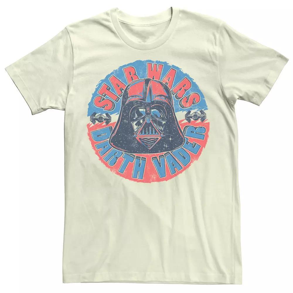 Men's Star Wars Darth Vader Circle Text Portrait Tee, Size: 3XL, Natural Product Image