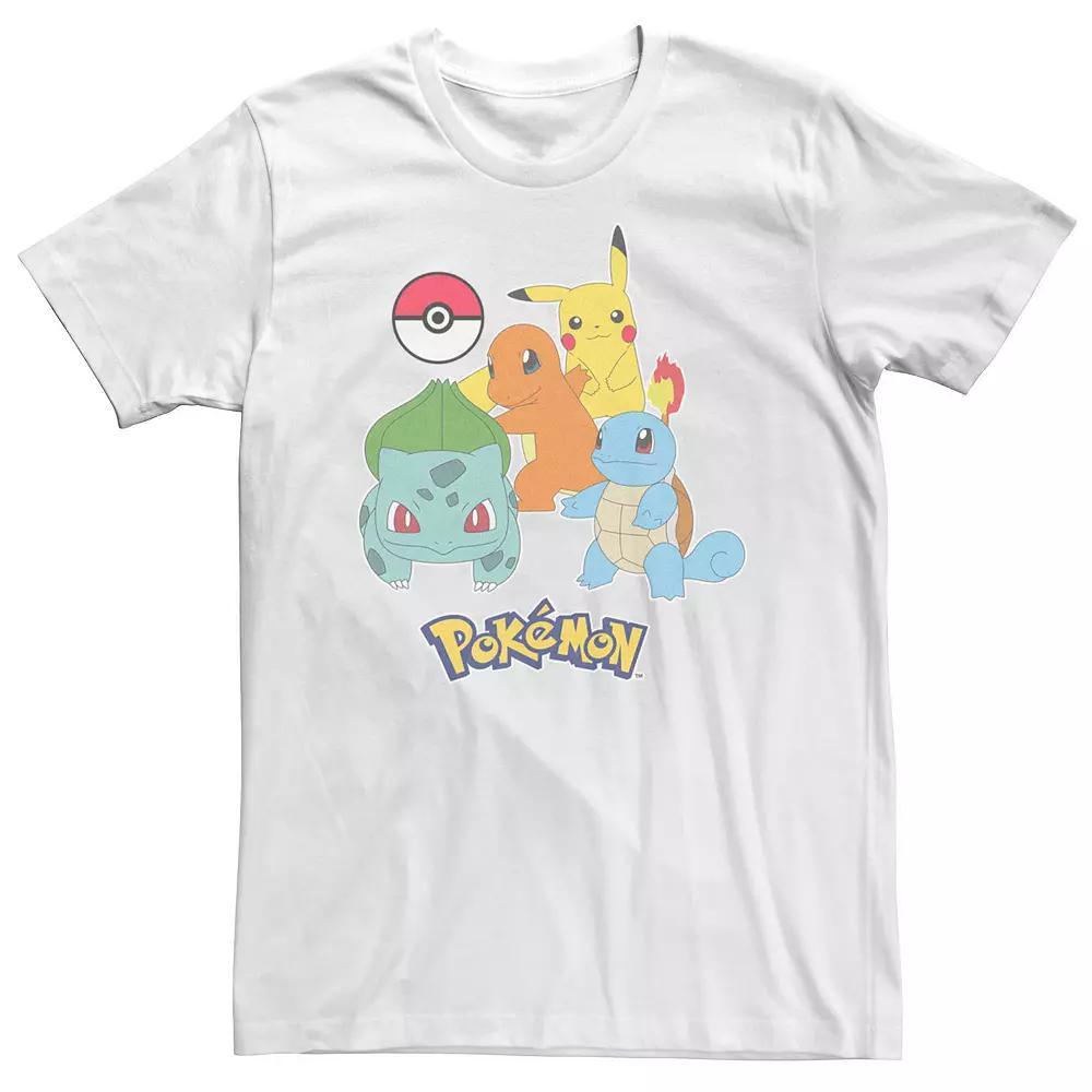 Big & Tall Pokemon First Generation Group Graphic Tee, Men's, Size: 4XL, White Product Image