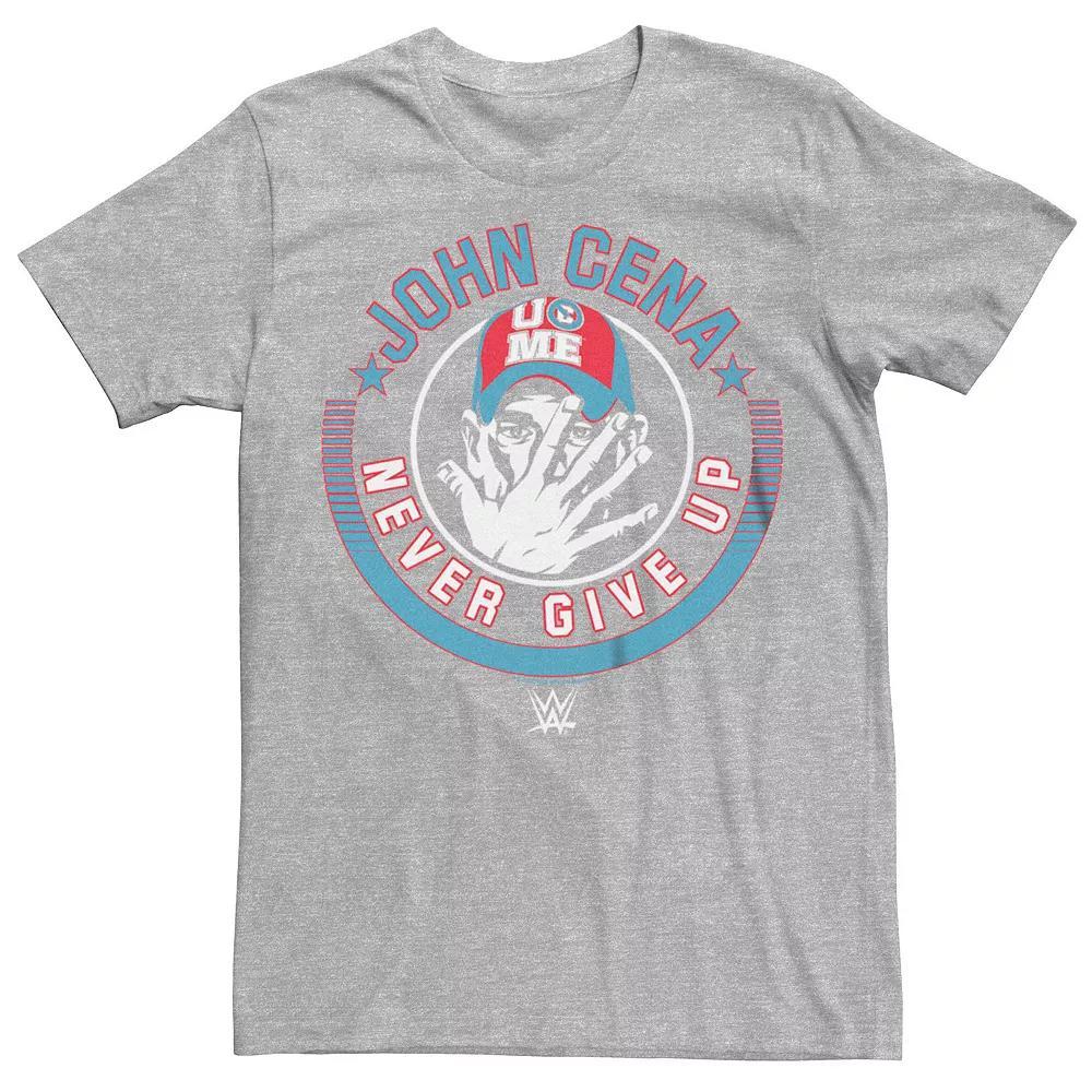 Big & Tall WWE John Cena Never Give Up Logo Graphic Tee, Men's, Size: 3XL Tall, Athletic Grey Product Image
