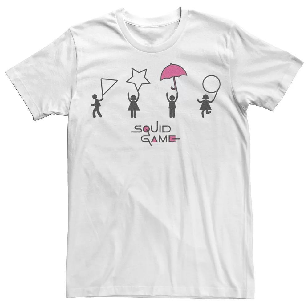 Men's Squid Game Umbrella Game Icons Tee, Boy's, Size: Large, White Product Image
