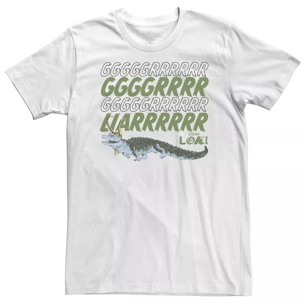 Big & Tall Marvel Loki Alligator Loki GRGRGRGRLIAR Portrait Tee, Men's, Size: XL Tall, White Product Image