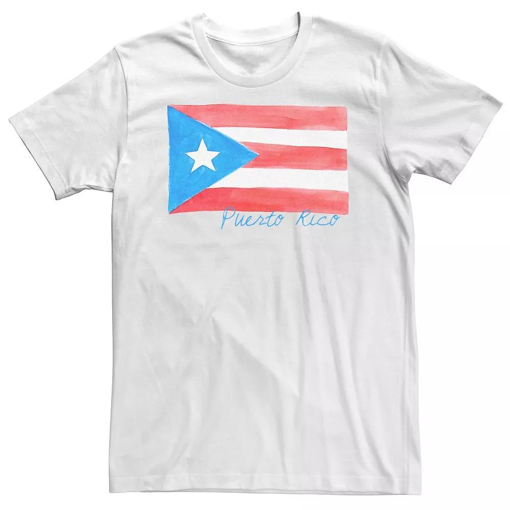 Big & Tall HHM Puerto Rico Flag Watercolor Tee, Men's, Size: 4XL, White Product Image