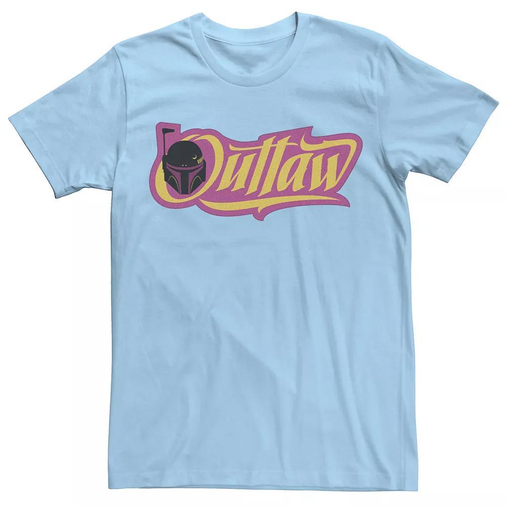 Men's Star Wars The Book Of Boba Fett Outlaw Reto Logo Tee, Size: XXL, Light Blue Product Image