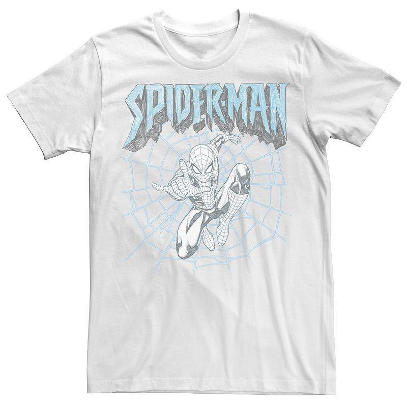Men's Marvel Spideys Web Graphic Tee, Size: Small, White Product Image