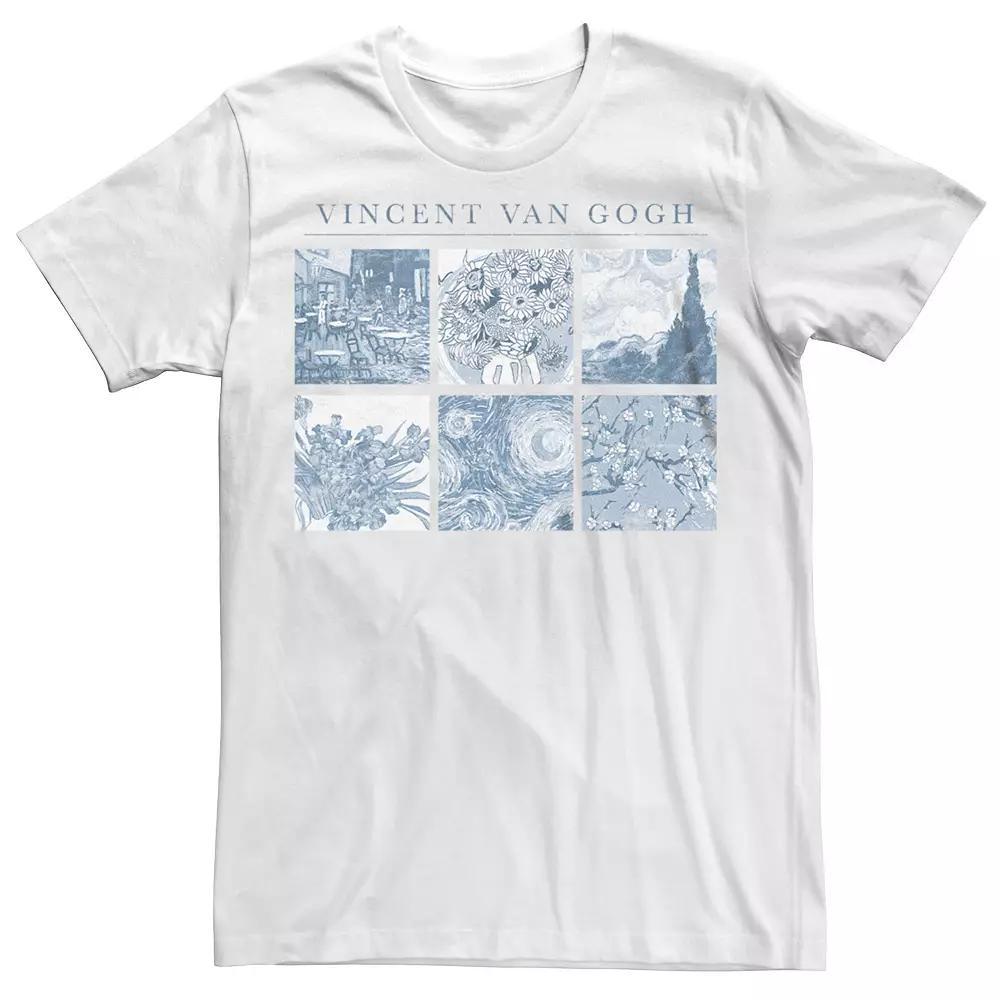 Men's Vincent Van Gogh Blue Panels Tee, Size: Medium, White Product Image