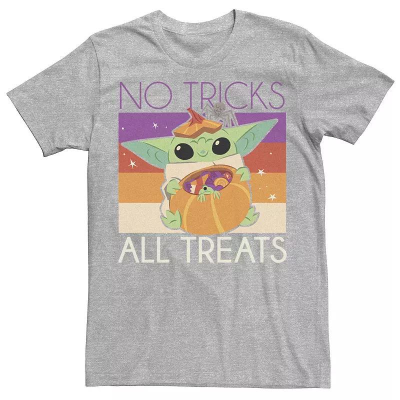 Men's Star Wars The Mandalorian The Child No Tricks All Treats Tee, Size: XL, Athletic Grey Product Image