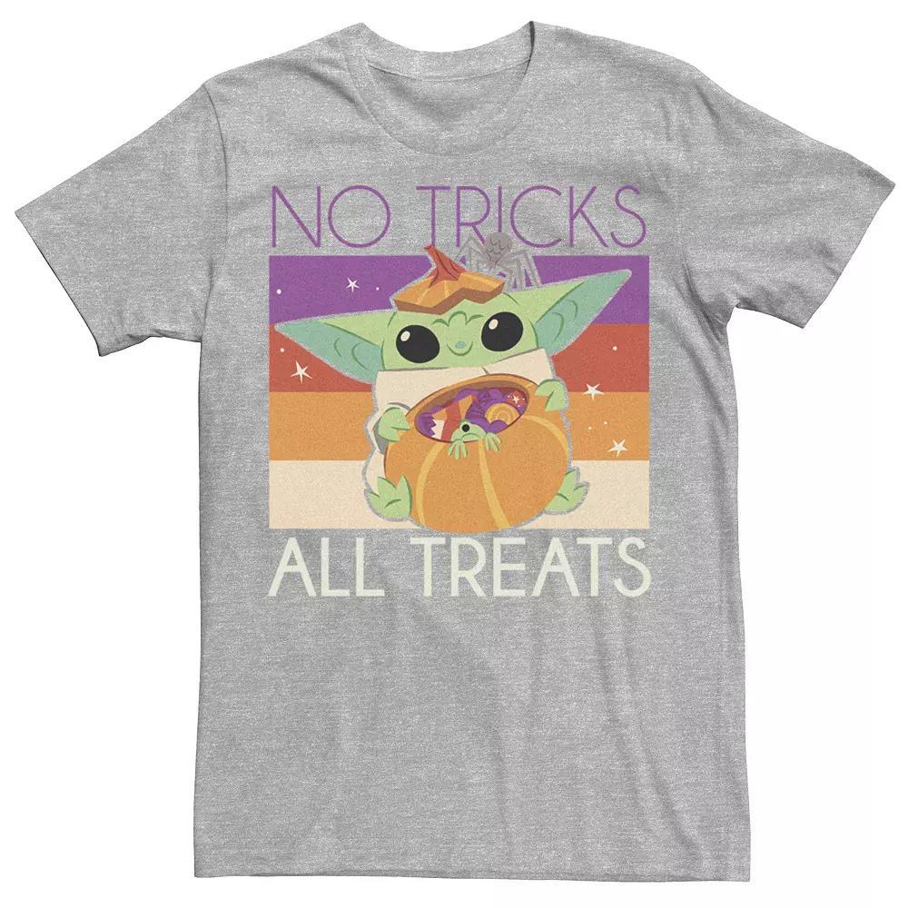 Men's Star Wars The Mandalorian The Child No Tricks All Treats Tee, Size: XL, Athletic Grey Product Image