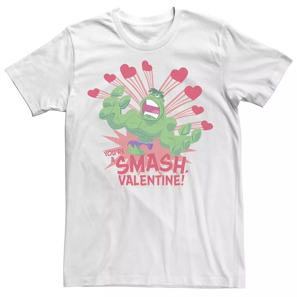 Men's Marvel Hulk You're A Smash Valentine Text Tee, Size: Small, White Product Image