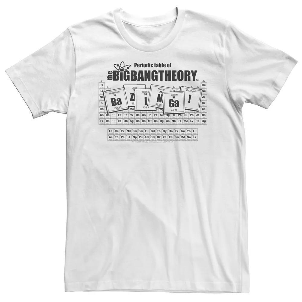 Big & Tall The Big Bang Theory Periodic Table Tee, Men's, Size: 5XL, White Product Image