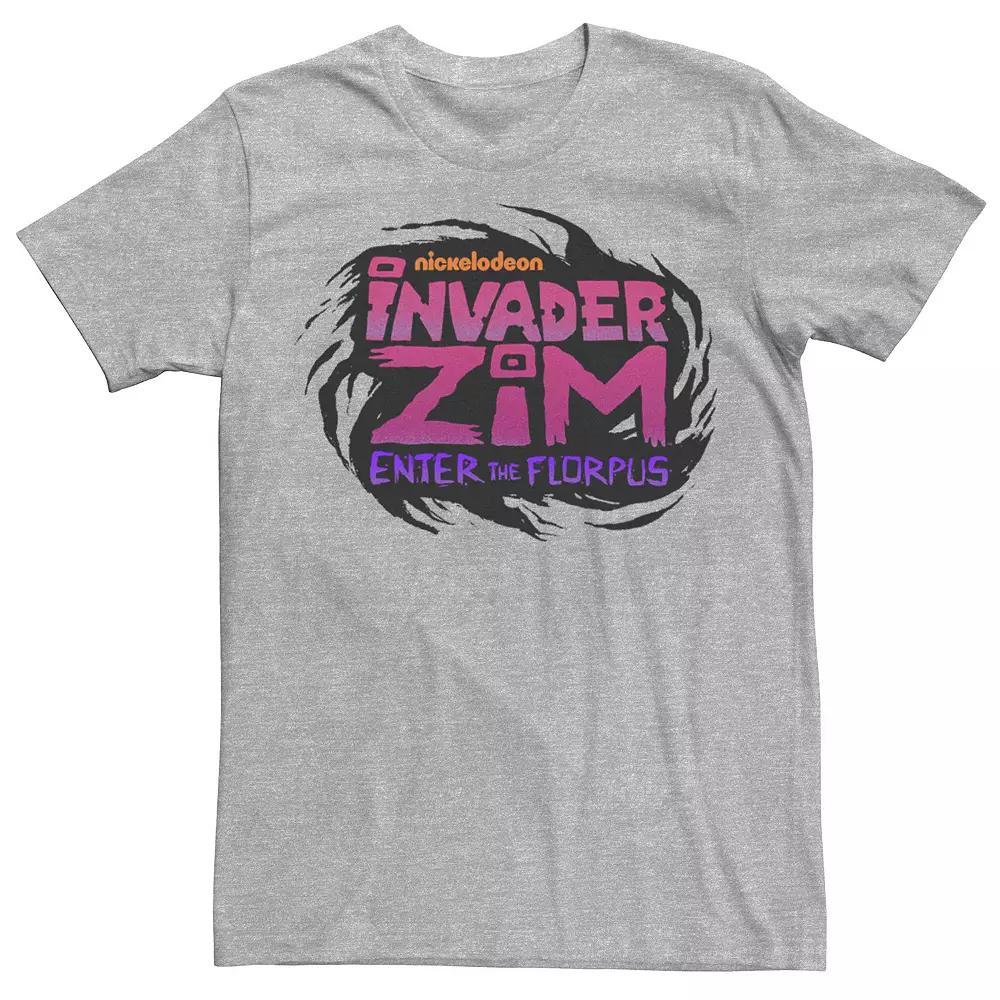 Mens Nickelodeon Invader Zim Enter Florpus Logo Graphic Tee Royal Grey Product Image