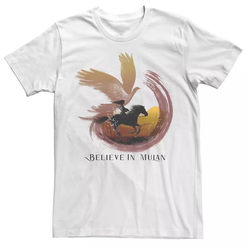 Men's Mulan Believe Silhouette Tee, Size: XS, White Product Image