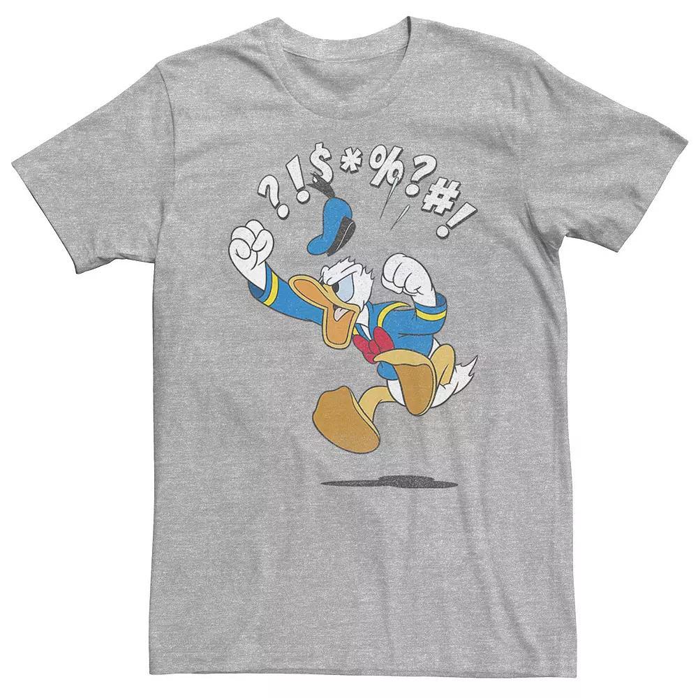 Disney's Donald Duck Big & Tall Angry Jump Tee, Men's, Size: 3XL Tall, Athletic Grey Product Image